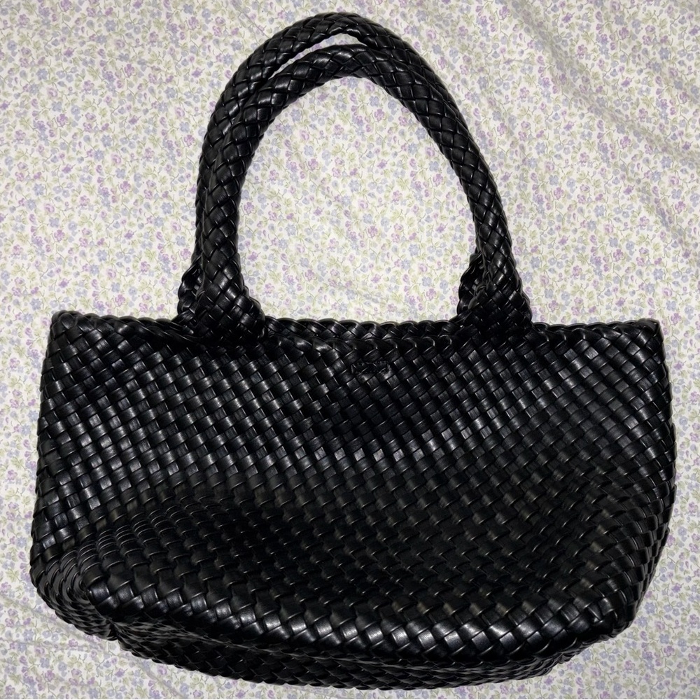 Rachel Zoe Black Woven Tote Bag